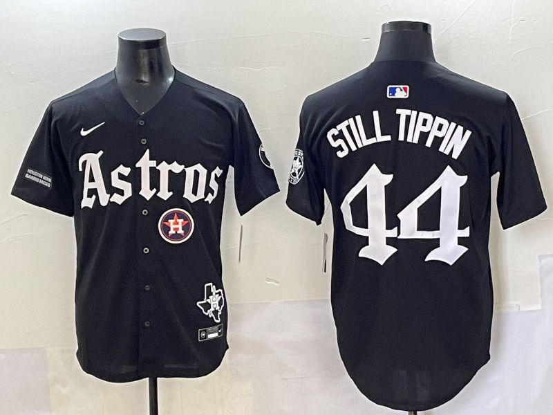 Men 2025 Houston Astros #44 Still Tippin Black Five generations Joint Name Nike MLB Jersey style 22